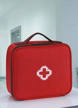 Органайзер для лекарства дорожная аптечка medicine bag 25,5×23×9,5 см красный