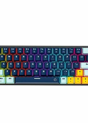 Игровая клавиатура fantech atom63 mk874v2 mizu red switch 63 кнопки usb type-c rgb подсветка abs пластик