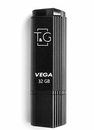 Usb флешка 32 гб t&g vega 121 черный пластиковый и металлический корпус для хранения данных