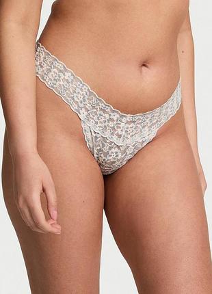 Женские трусики victoria's secret (2267599876581) lace thong xs голубые