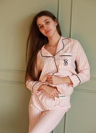 Піжама жіноча рожева victoria's secret (вікторія сікрет) xl