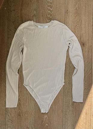 Жіноче боді бежеве боди кофта xs primark бежевое базове