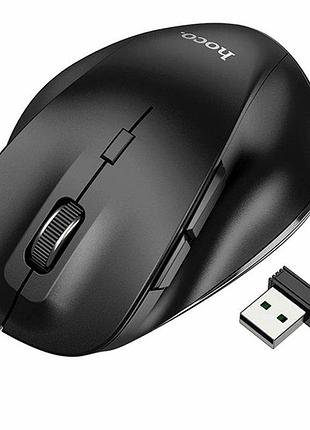 Беспроводная мышь hoco gm24 оптическая 1600dpi черный для игр и работы с usb адаптером
