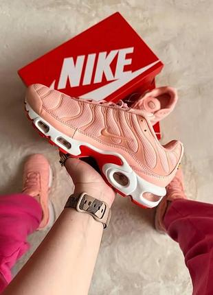 Кросівки жіночі nike air max tn premium rose & white