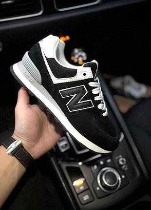 Кросівки жіночі new balance 574 black & white