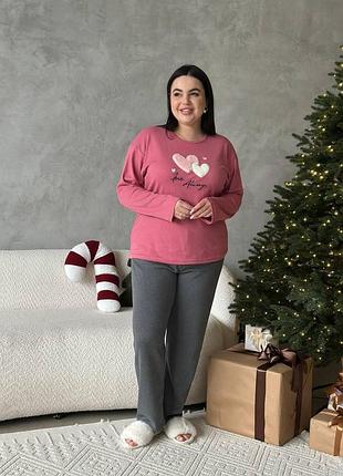 Женская пижама рубашка и штаны plus size 2x-4xl sweet dreams 3xl