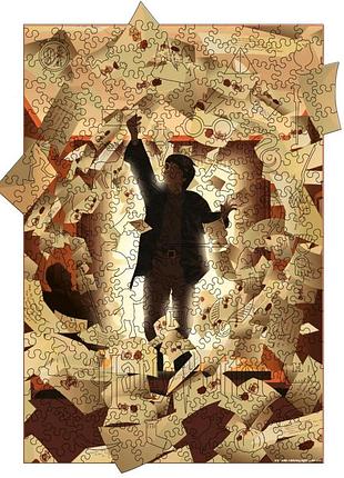Деревянный фигурный пазл woods story гарри поттер письмо из хогвартса 45x32 xxl