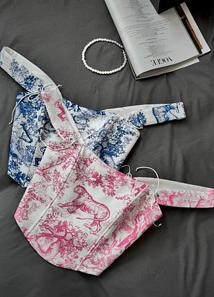 Корсет із принтом dior | s-m, l-xl