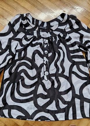 Marimekko x h&amp;m-блуза в принт; бавовна/шовк, р.-m/l