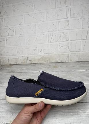 Мужские кеды мокасины лоферы crocs santa cruz