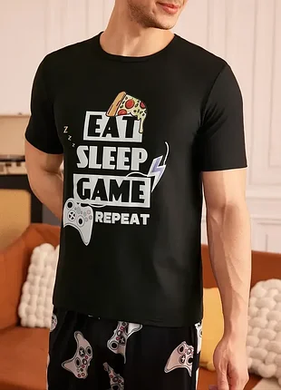 -мужская черная футболка l-xl
