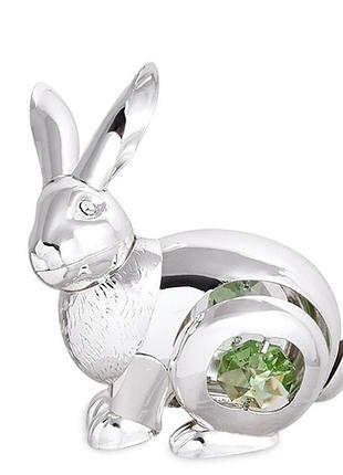 Статуетка з камінням swarovski кролик 6х7 см 1601997