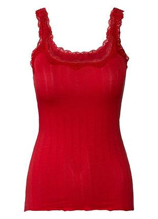 Майка бельевая с кружевом для женщины esmara lycra® 435700 xl красный
