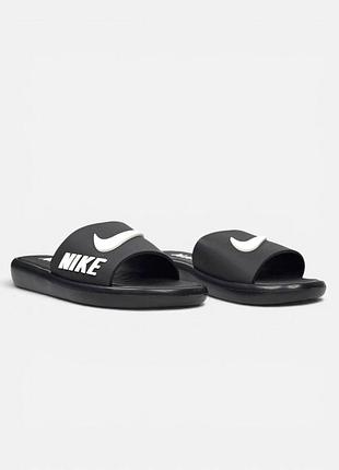 Жіночі чорні шльопанці, капці nike slide black white х найк 37