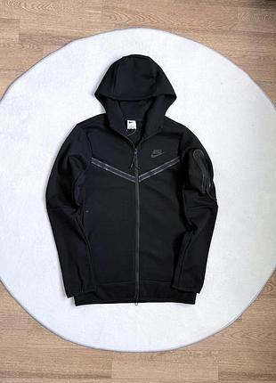 Зип-худи черное nike tech flecce