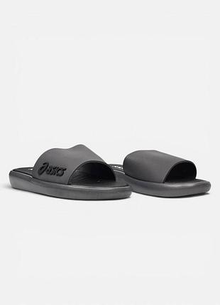 Женские серые шлепанцы, тапочки asics slide graphite х ассикс 40