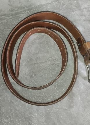 Шкіряний брендовий ремінь full grain leather 135 см 40 мм