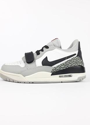 Air jordan legacy 312 low белые с серым черная кома