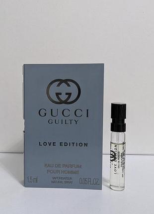❤️gucci guilty pour homme love edition, пробник, оригінал