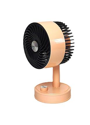 Вентилятор настольный аккумуляторный simple desktop fan usb 5в, портативный, с плавной регулировкой скорости, белый персиковый