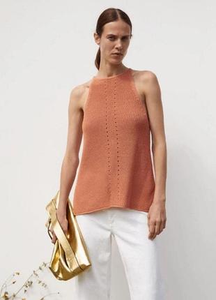 Лен лиоцелл топ трикотаж zara