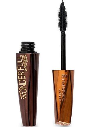 Туш для вій rimmel london wonder'full argan oil у відтінку extreme black