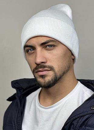 Мужская шапка белая kris