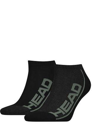 Носки head performance sneaker 2ppk unisex зеленый, черный уни 35-38