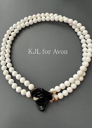 Кольє намисто kjl for avon чорна троянда