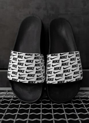 Тапочки nike black/white