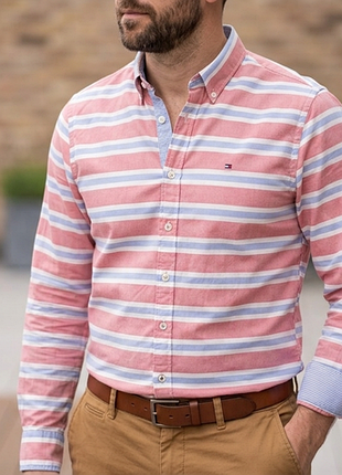 Сорочка\рубашка tommy hilfiger new york fit striped shirt