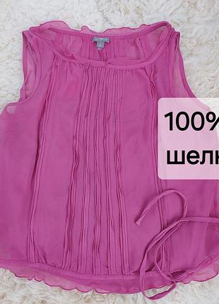 Топ, майка зі 100% шовку з підкладкою, ann taylor, s-m