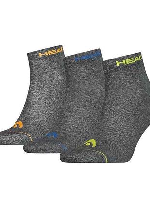 Носки head quarter 3ppk unisex темно-серый уни 35-38