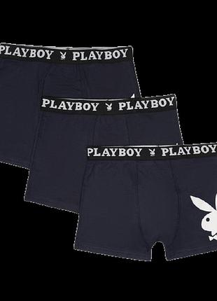 Набор из 3 трусы-боксеры playboy annya playboy boxershort синий чол s