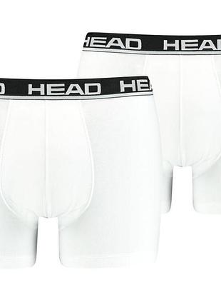 Трусы-боксеры head basic boxer 2p белый чол m