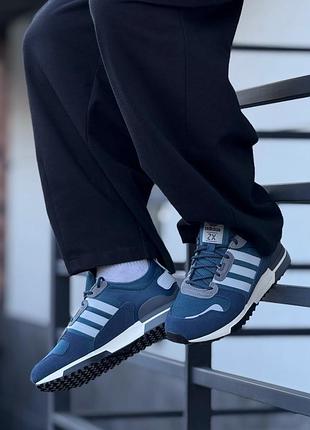 Мужские синие повседневные кроссовки в стиле ретро adidas zx 700