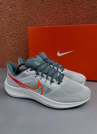 Оригінальні чоловічі кросівки nike air zoom pegasus 39 44-44.5 розмір 28.5 см сірого кольору стан нових