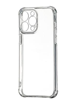 Чехол силиконовый ударопрочный для iphone 15 pro max защита камеры прозрачный