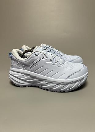 Шкіряні кросівки для комфортної ходьби та бігу hoka one one bondi sr оригінал 1110521 icw