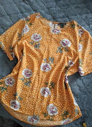 Блуза помаранчева,р 16, primark,пог. 55, длина 63/66