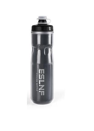 Вело фляга eslnf 720 мл., термо, черный (720-black)