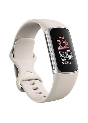 Фитнес-браслет fitbit charge 6 porcelain/silver aluminum