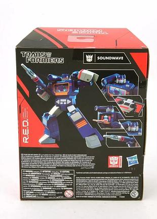 Трансформер саундвейв hasbro transformers r.e.d. generations soundwave 15 см (первое поколение) 8