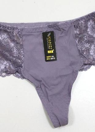 Труси жіночі стринги ліловий xl