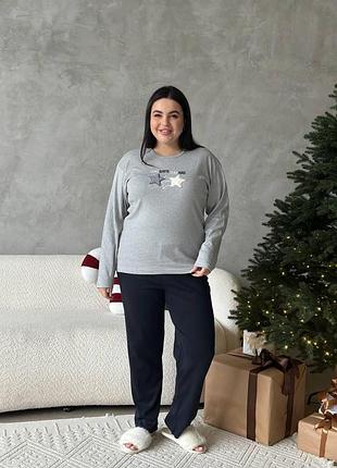 Жіноча піжама сорочка та штани plus size 2x-4xl sweet dreams 4xl