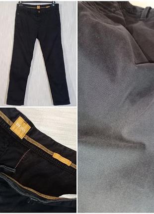 Мужские брюки-чинос hugo boss schino-slim, р. w32/l32 ( фактически 46), черные