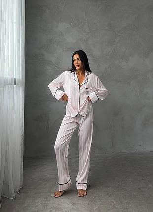 Пижама женская розовая victoria's secret (виктория сикрет) с стразами
