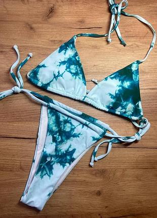 Купальник женский раздельный tie die