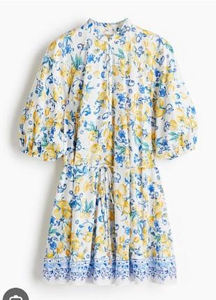Нова сукня лимони h&m сукня лимонами віскоза бавовна