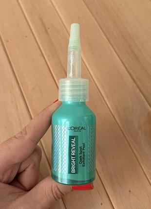 Пілінг l’oréal paris bright reveal dark spot exfoliant peel, 25 мл, використовувася один раз